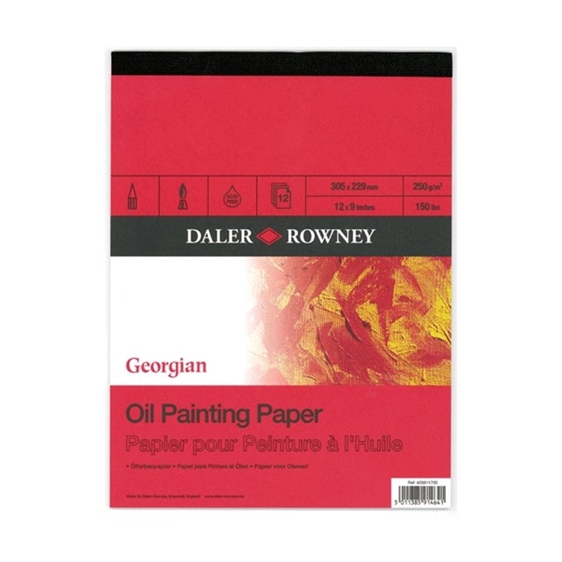 BLOCK DE OLEO DALER ROWNEY 305 X 229 MM 12 HOJAS 250 GR GEORGIAN COD 403611700