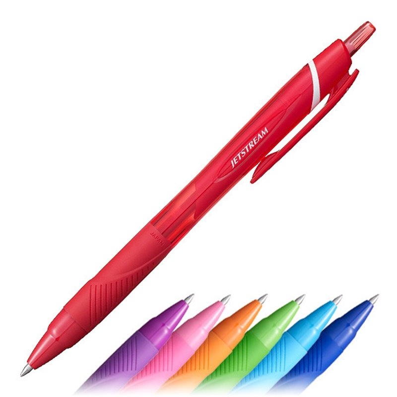 UNI-BALL JETSTREAM 0,7 MM ROLLERBALL DE TINTA PIGMENTADA SXN-150C-07 ROJO COD 148585000