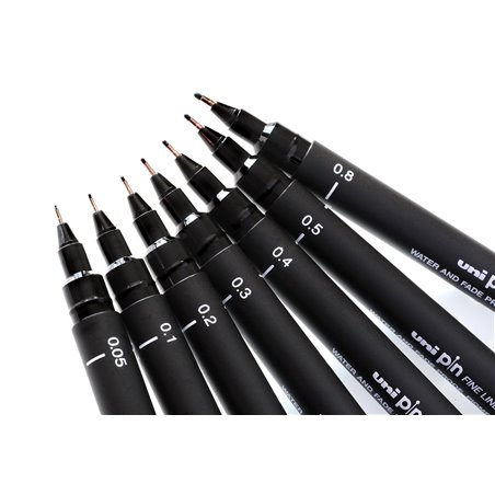 UNI-BALL PIN FINE LINE PERMANENTE PUNTA 0,2 MM PIN02-200(S) NEGRO COD 389205000