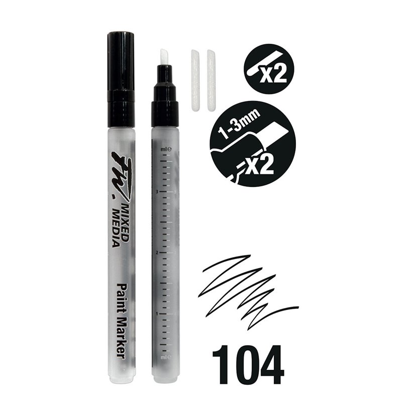 ROTULADOR RELLENABLE DALER ROWNEY 1-3 MM S Nº 104 2 UDS COD 160320104