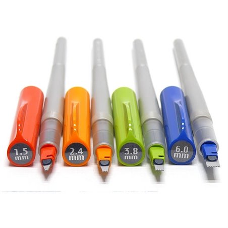PLUMA CALIGRAFICA PILOT PARALLEL PEN 2.4 MM NEGRO-ROJO COD NPP24