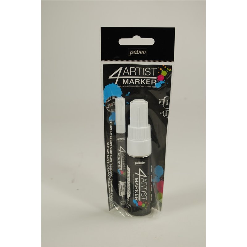 ROTULADOR PEBEO 4ARTIST MARKER SET BLANCO COD 808947