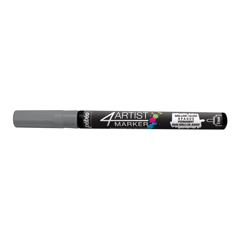 ROTULADOR PEBEO 4ARTIST MARKER 2MM PLATA COD 800705