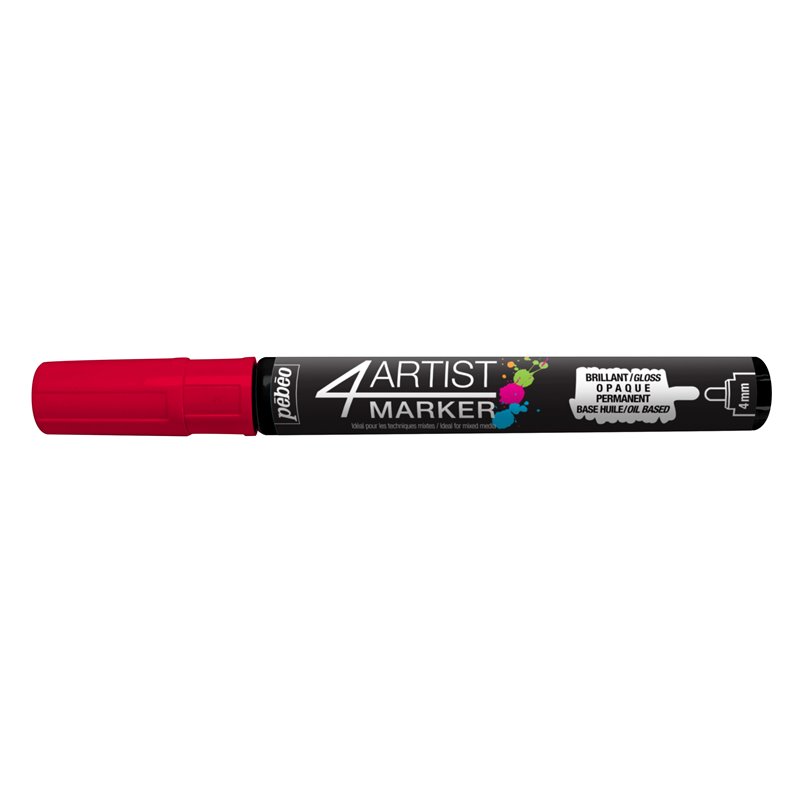 ROTULADOR PEBEO 4ARTIST MARKER 4MM ROJO COD 801078