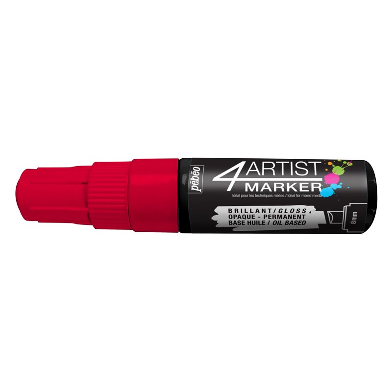 ROTULADOR PEBEO 4ARTIST MARKER 8MM ROJO COD 802075