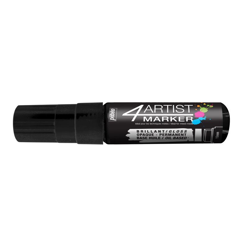 ROTULADOR PEBEO 4ARTIST MARKER 15MM NEGRO COD 803249