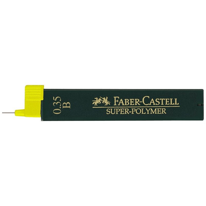 MINA FABER CASTELL SUPER-POLYMER TUBO 12 MINAS 0,35 MM B COD 120301