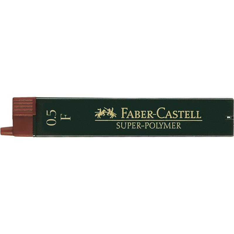 MINA FABER CASTELL SUPER-POLYMER TUBO 12 MINAS 0,5 MM F COD 120510