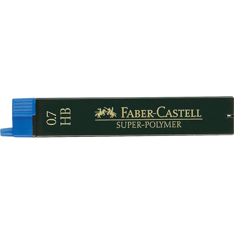 MINA FABER CASTELL SUPER-POLYMER TUBO 12 MINAS 0,7 MM HB COD 120700