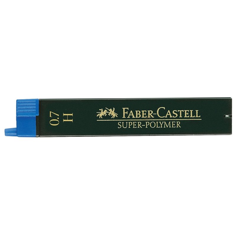 MINA FABER CASTELL SUPER-POLYMER TUBO 12 MINAS 0,7 MM H COD 120711