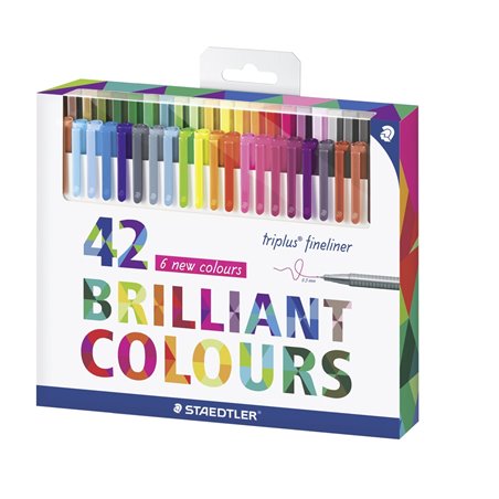 ROTULADOR STAEDTLER TRIPLUS FINELINER CAJA 42 UDS COD 334C42