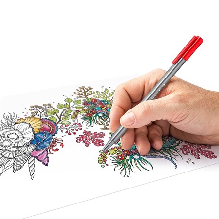 ROTULADOR STAEDTLER TRIPLUS FINELINER CAJA 42 UDS COD 334C42