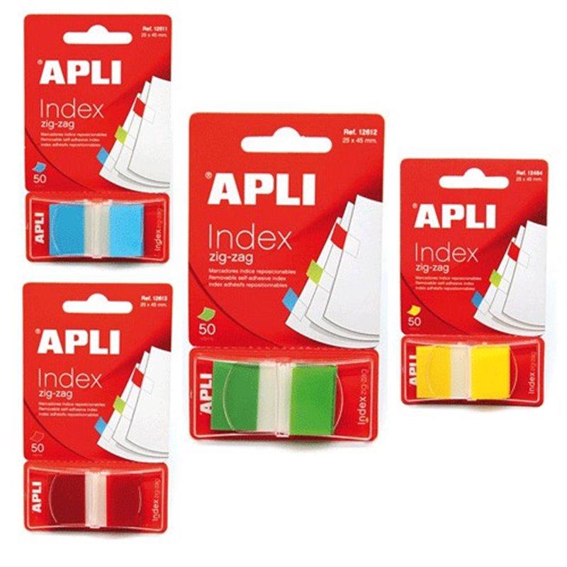 INDICE ADHESIVO APLI 25 X 45 MM 50 UDS