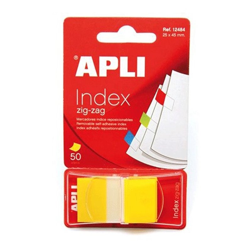 INDICE ADHESIVO APLI 25 X 45 MM 50 UDS