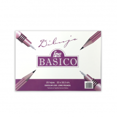Bloc de dibujo Ipo básico Lomo pegado 230 x 325 mm Liso 25 hojas 120 g cod 00089