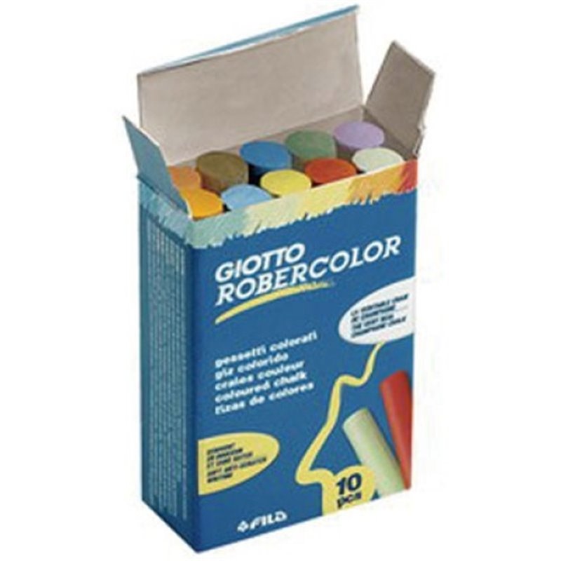 TIZAS COLORES SURTIDOS GIOTTO REDONDA CAJA 10 UDS COD 538900