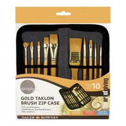 PINCELES MANGO CORTO PARA ACRILICO DALER ROWNEY ESTUCHE 10 UDS COD 216929010