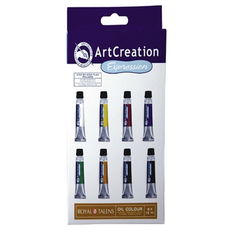 OLEO ART CREATION CAJA DE 8 TUBOS DE 12 ML COLORES SURTIDOS COD 9020108M