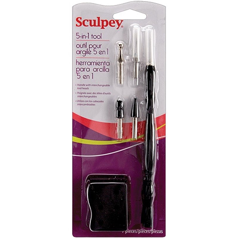 HERRAMIENTAS SCULPEY PARA ARCILLA 5 EN 1 COD ASCT01