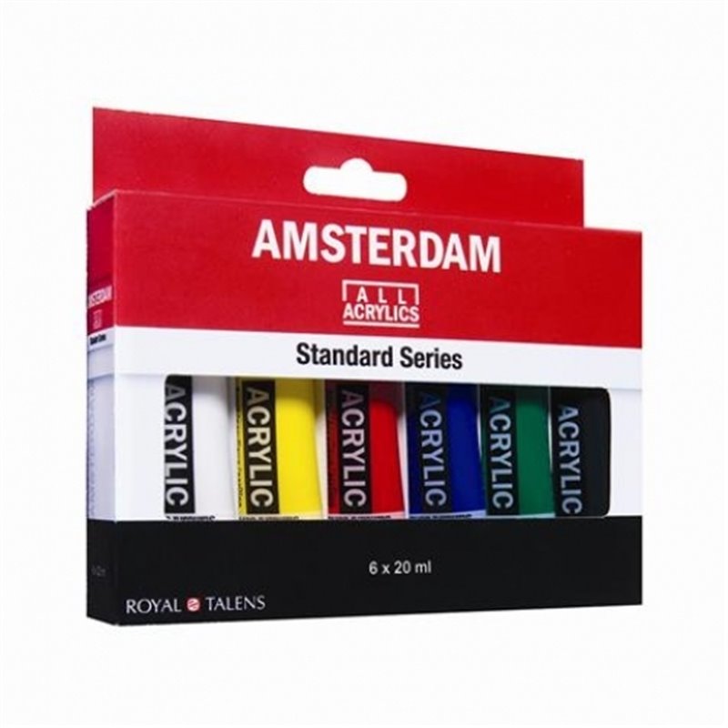 ACRILICO AMSTERDAM SET PLASTICO 6 TUBOS 20 ML COD 17820406