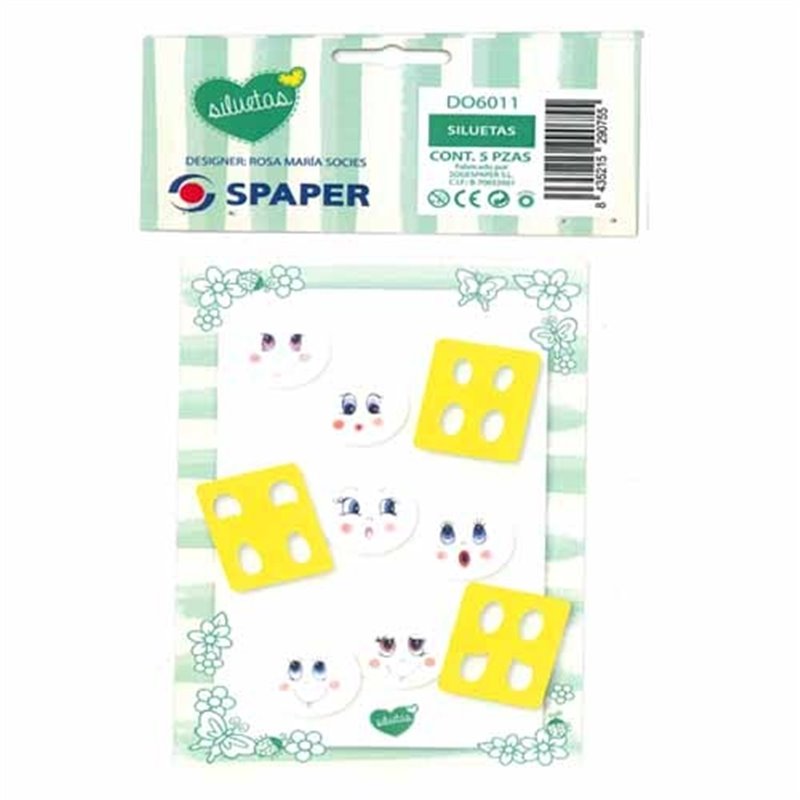 PLANTILLAS SPAPER SILUETA 80-100 MM 5 UDS COD DO6011