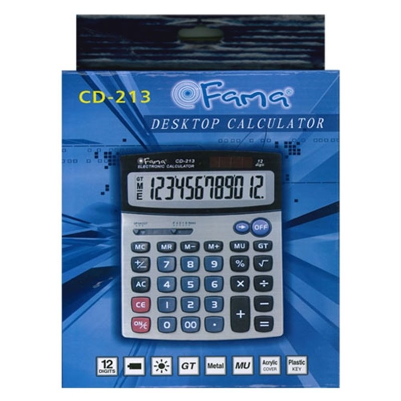 CALCULADORA FAMA CD-213 12 DIGITOS COD 26582